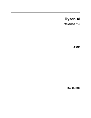 Ryzen AI - 版本 1.3 AMD